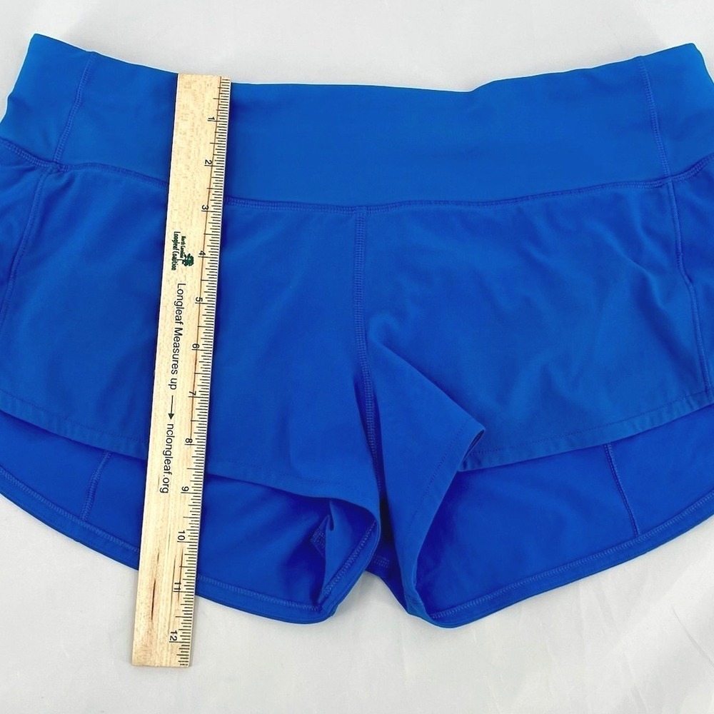 Lululemon Speed Up Low Rise Shorts Womens 6 Bright Blue 2.5" Lined - Picture 4 of 7